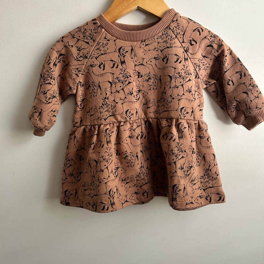 Rylee + Cru Brown Animal Print Dress